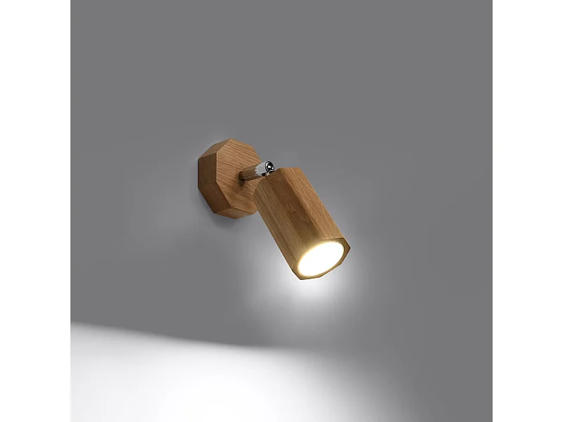 Appliques Xenor scandinave en bois - 1 sources lumineuses 3000K - L.8 x H.17,5 cm - chêne