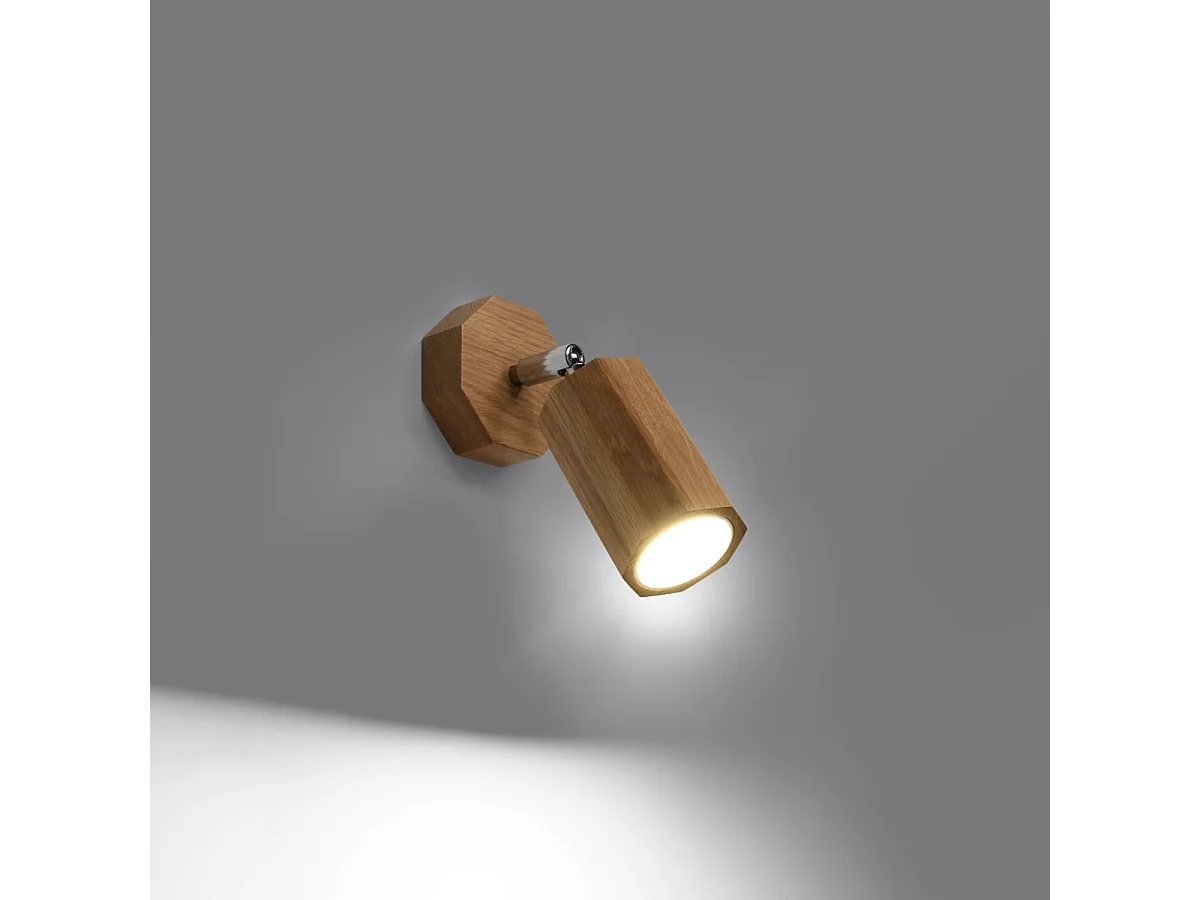 Appliques Xenor scandinave en bois - 1 sources lumineuses 3000K - L.8 x H.17,5 cm - chêne