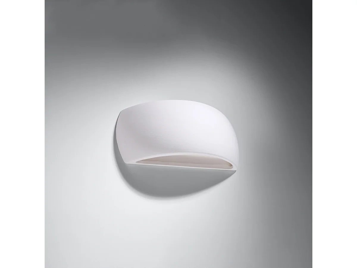 Appliques Torow moderne en céramique - 1 sources lumineuses 3000K - L.32 x H.14 cm - blanc