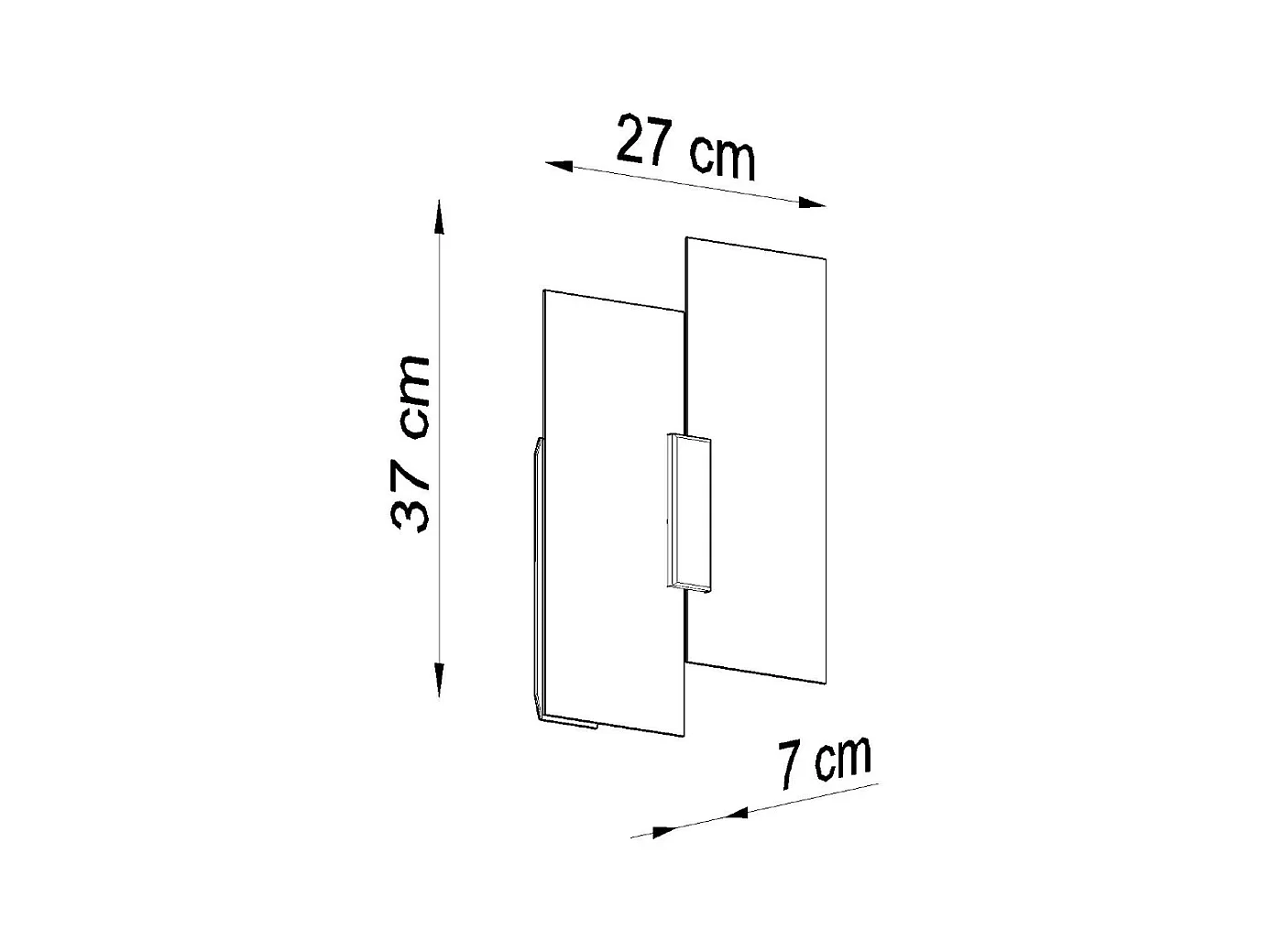 Wandlampen Fabulario modern van  - 2 lichtbronnen 4000K - L.27 x H.37 cm - chroom/wit