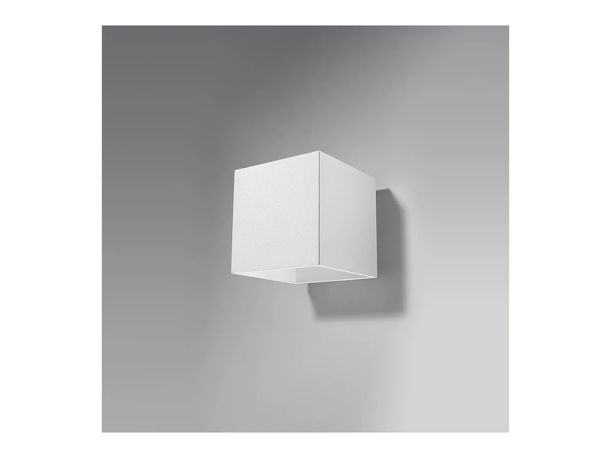 Wandlampen Quadx modern aus  Aluminium - 1 lichtquellen 3000K - L.10 x H. cm - Weiß