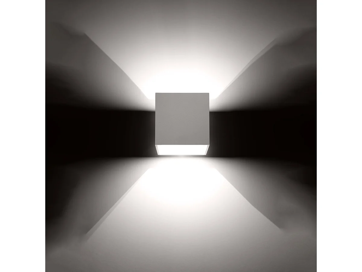 Appliques Quadx moderne en aluminium - 1 sources lumineuses 3000K - L.10 x H.10 cm - blanc