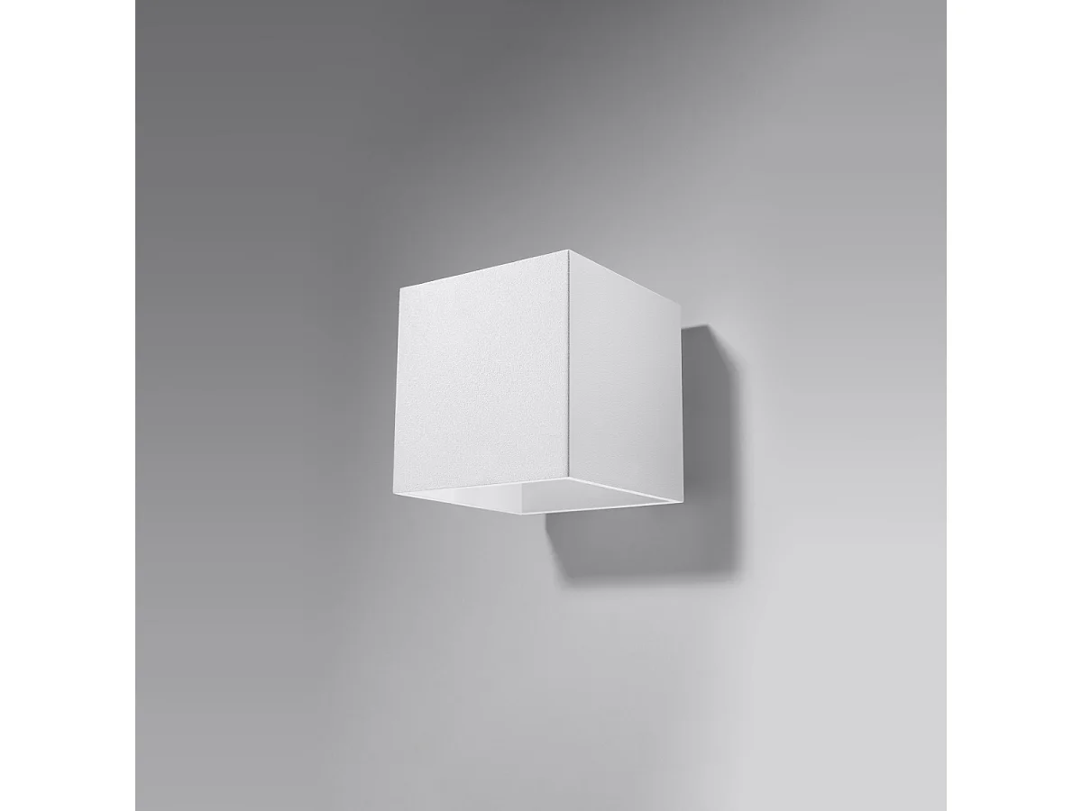 Appliques Quadx moderne en aluminium - 1 sources lumineuses 3000K - L.10 x H.10 cm - blanc