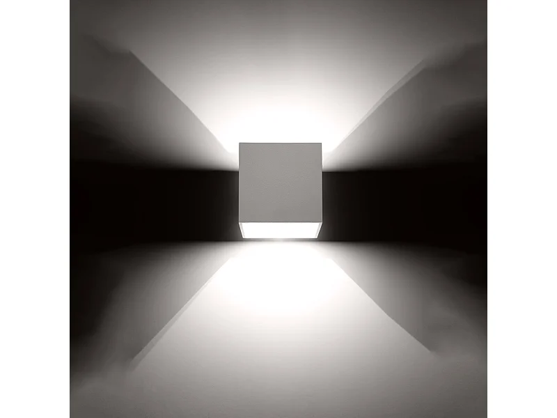 Appliques Quadx moderne en aluminium - 1 sources lumineuses 3000K - L.10 x H.10 cm - blanc