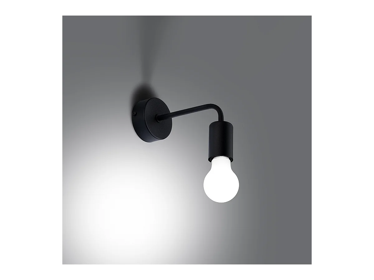 Wandlampen Torah modern van  - 1 lichtbronnen 4000K - L.19 x H.14,5 cm - zwart