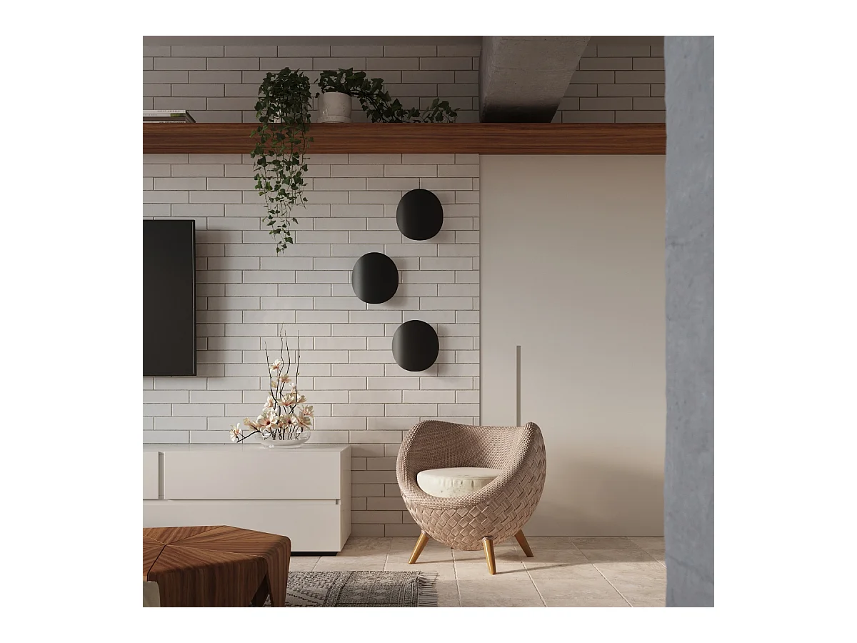 Appliques Perceptix moderne en acier - 2 sources lumineuses 4000K - L.25 x H.29 cm - noir