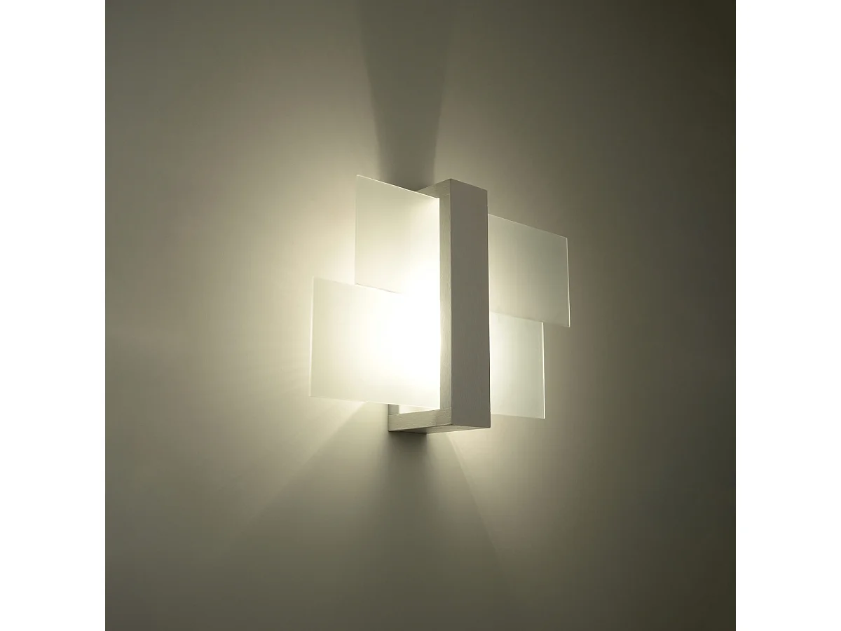 Wandlampen Ignis Scandinavisch van  - 1 lichtbronnen 3000K - L.43 x H.30 cm - wit