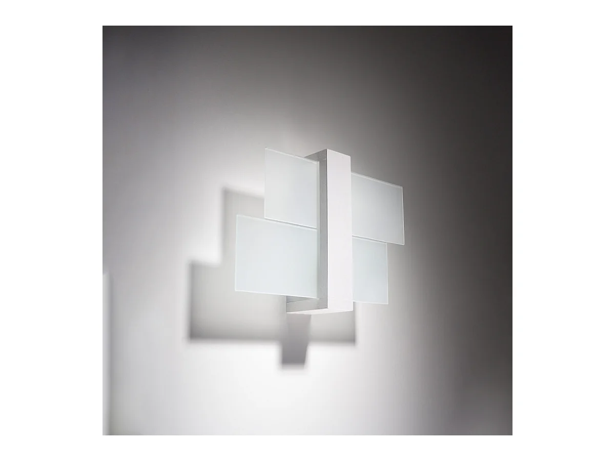 Wandlampen Ignis Scandinavisch van  - 1 lichtbronnen 3000K - L.43 x H.30 cm - wit