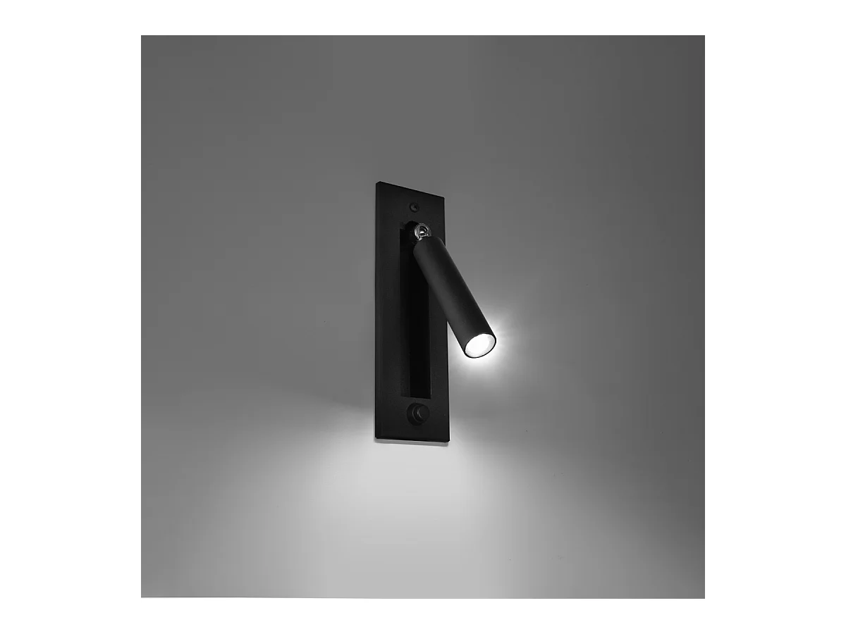 Appliques Zarenex moderne en acier - 1 sources lumineuses 3000K - L.6,5 x H.20 cm - noir