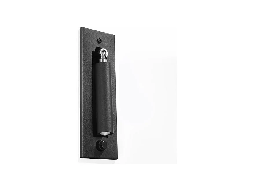 Appliques Zarenex moderne en acier - 1 sources lumineuses 3000K - L.6,5 x H.20 cm - noir