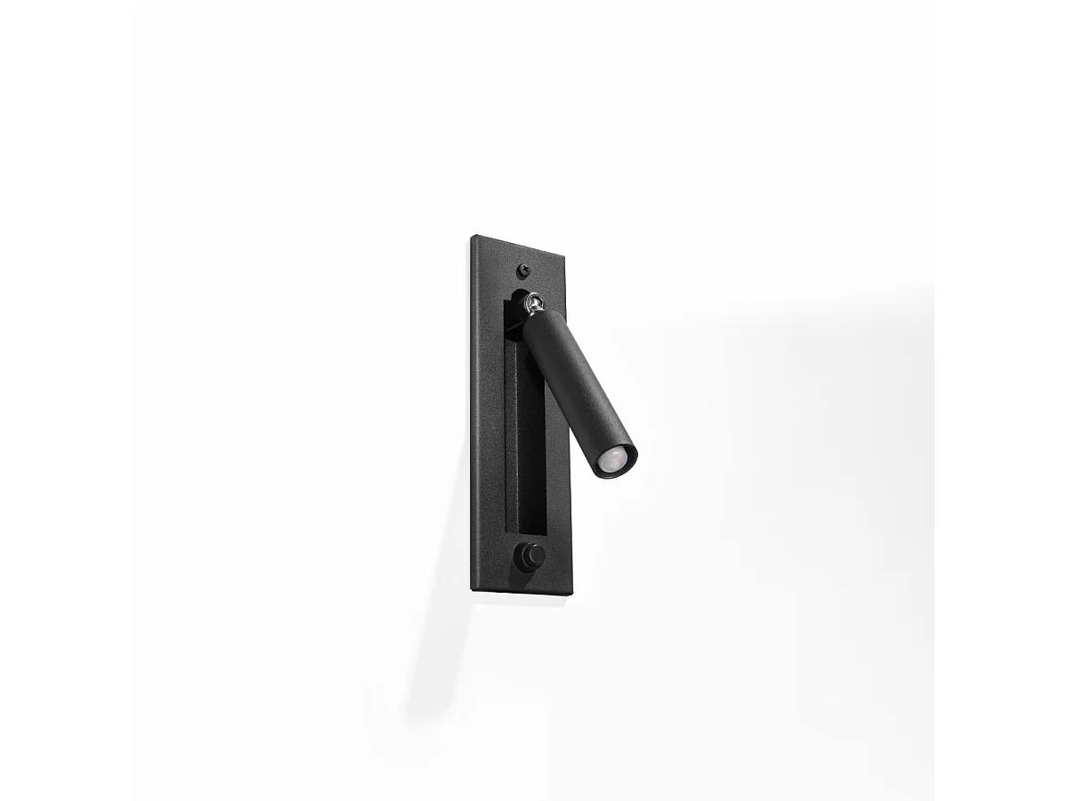 Appliques Zarenex moderne en acier - 1 sources lumineuses 3000K - L.6,5 x H.20 cm - noir