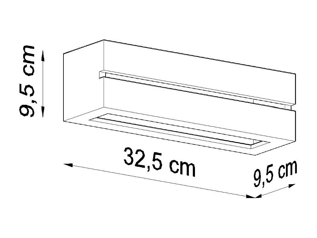 Appliques Solara line moderne en céramique - 1 sources lumineuses 4000K - L.32,5 x H.9,5 cm - blanc