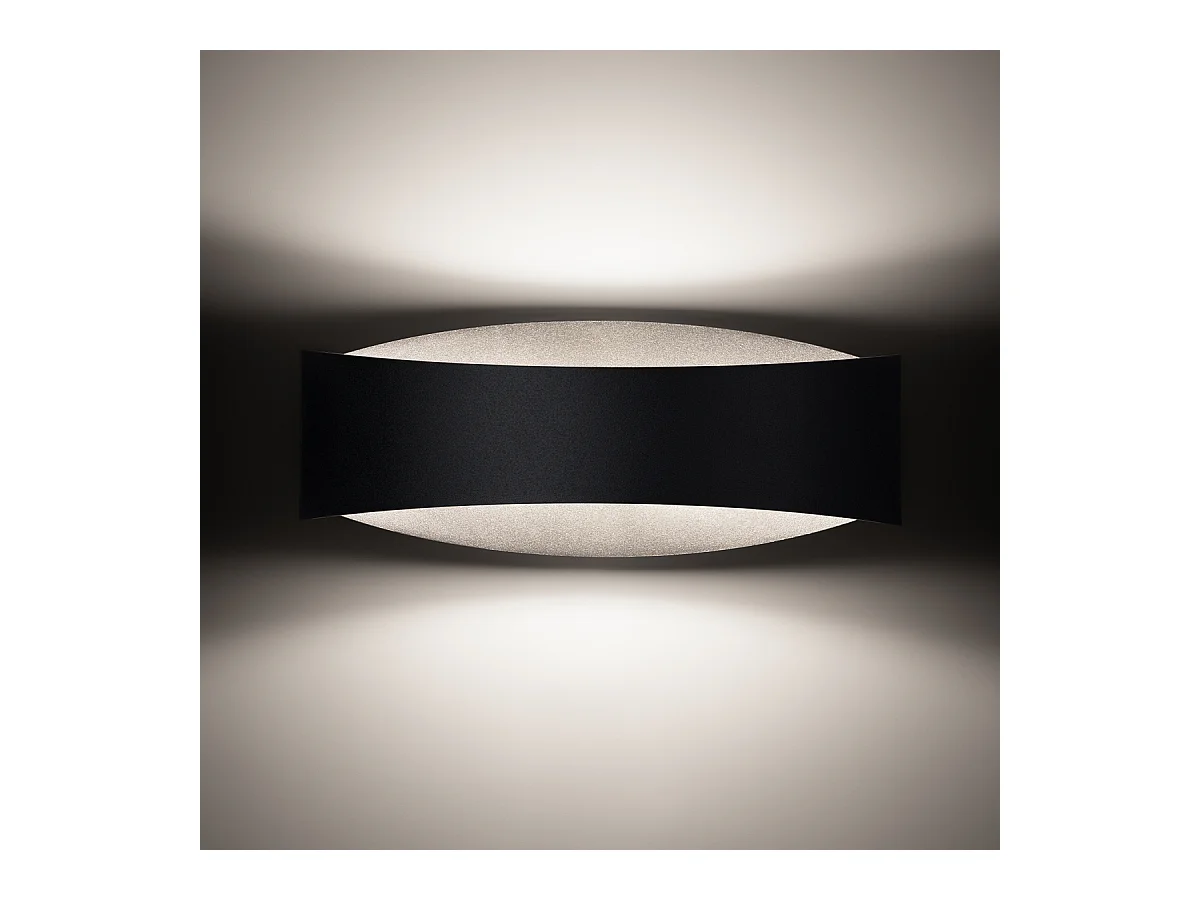 Wandlampen Litim modern aus  Stahl - 1 lichtquellen 4000K - L.12 x H. cm - Schwarz