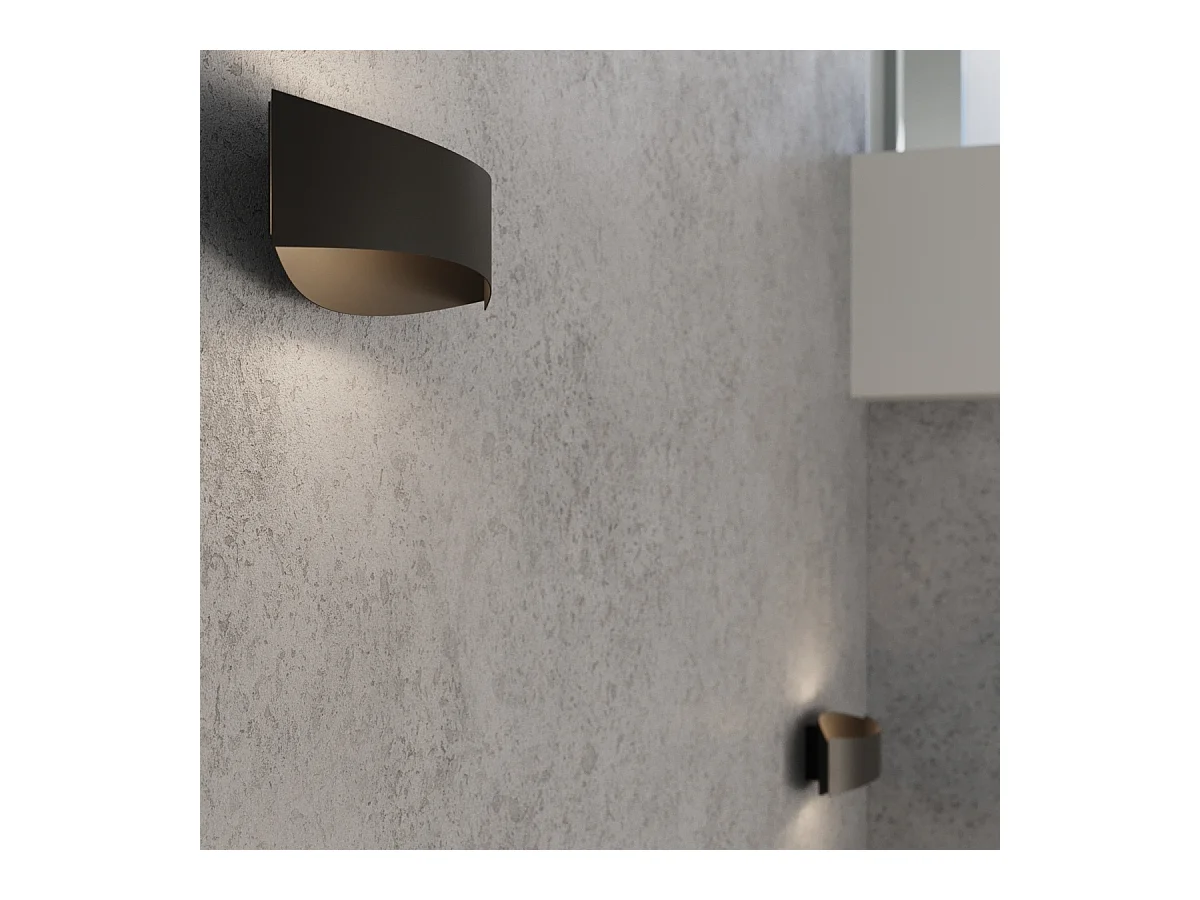 Wandlampen Litim modern aus  Stahl - 1 lichtquellen 4000K - L.12 x H. cm - Schwarz