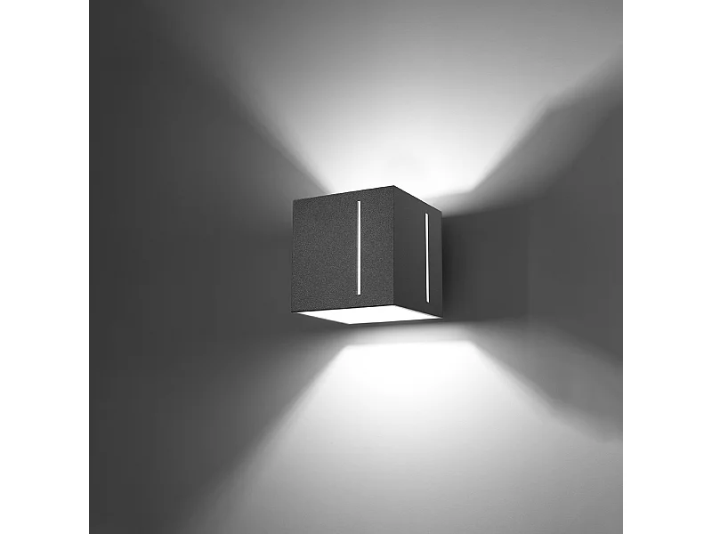 Wandlampen Luminara modern van  - 1 lichtbronnen 3000K - L.10 x H.10 cm - grijs