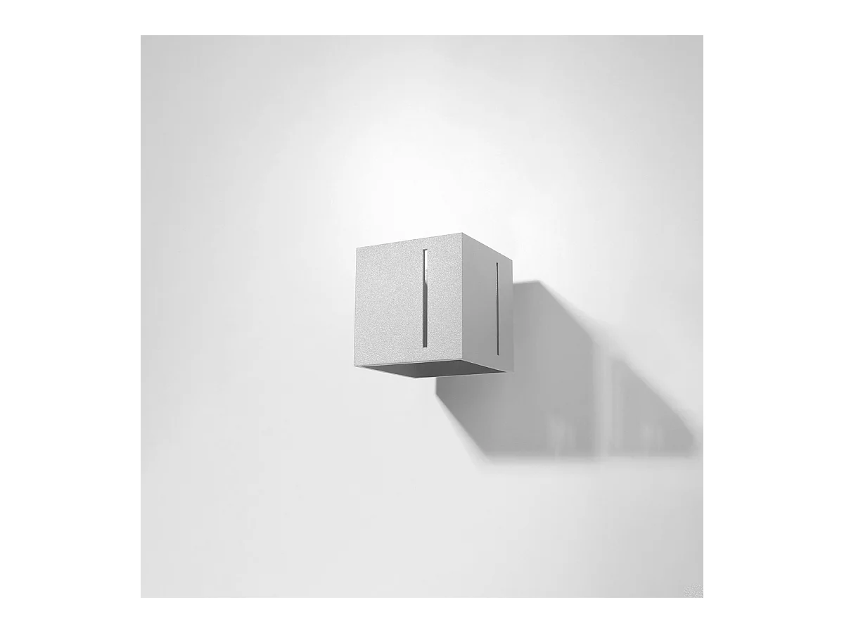 Wandlampen Luminara modern van  - 1 lichtbronnen 3000K - L.10 x H.10 cm - grijs