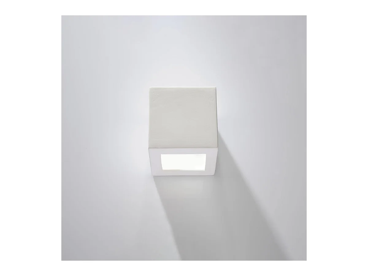 Lampade da parete Astra moderno di ceramica/vetro - 1 sorgenti luminose 3000K - L.14 x A.14 cm - bianco