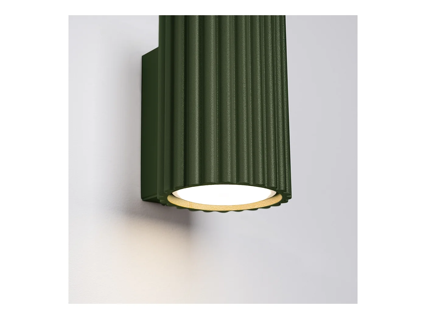 Wandleuchte Gloow minimalistisch aus  Aluminium - 1 lichtquellen 4000K - L.6,5 x H. cm - olivgrün