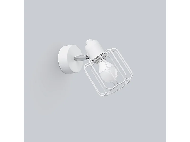 Appliques Celubi moderne en acier - 1 sources lumineuses 4000K - L.14 x H.18 cm - blanc