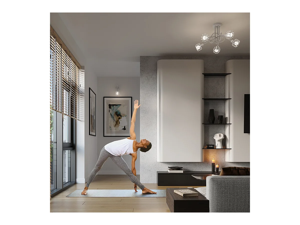 Appliques Celubi moderne en acier - 1 sources lumineuses 4000K - L.14 x H.18 cm - blanc