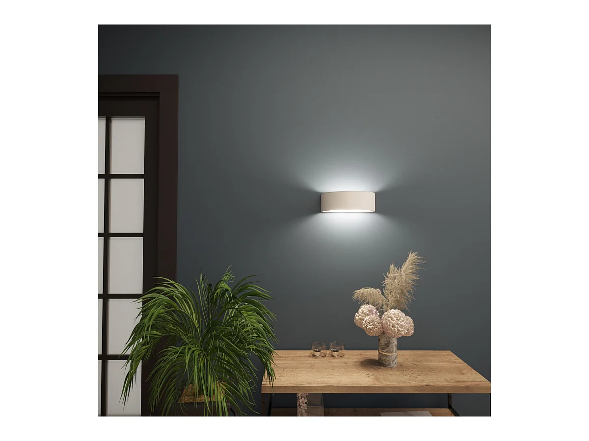 Lampade da parete Gloim moderno di ceramica - 1 sorgenti luminose 4000K - L.20 x A.10 cm - bianco