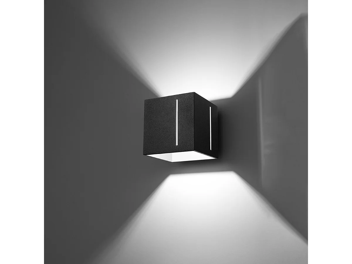 Wandlampen Luminara modern van  - 1 lichtbronnen 3000K - L.10 x H.10 cm - zwart