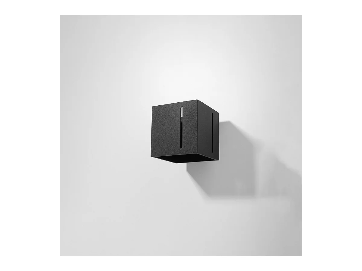 Wandlampen Luminara modern van  - 1 lichtbronnen 3000K - L.10 x H.10 cm - zwart