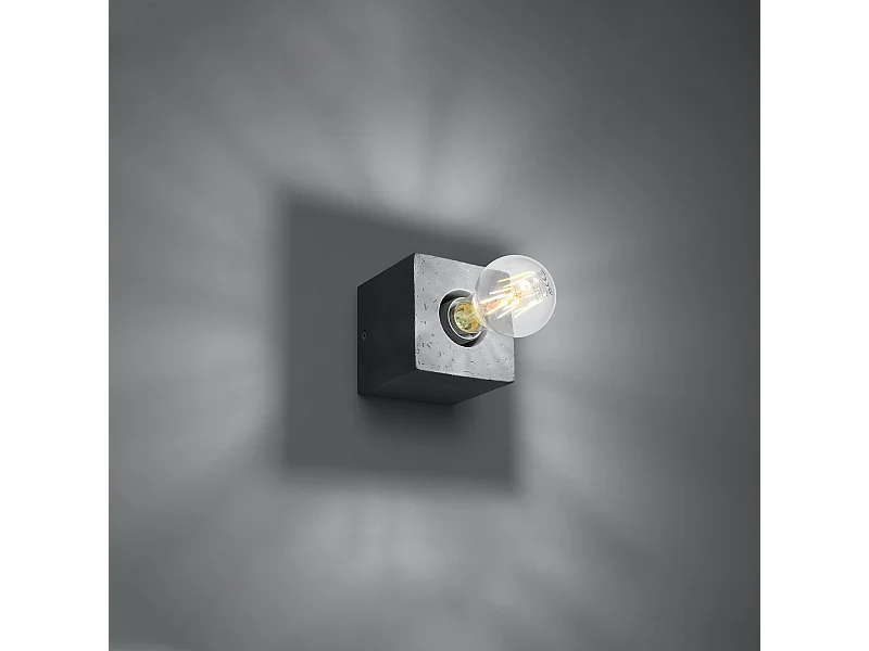 Wandlampen Zxina industrieel van  - 1 lichtbronnen 3000K - L.10 x H.10 cm - grijs