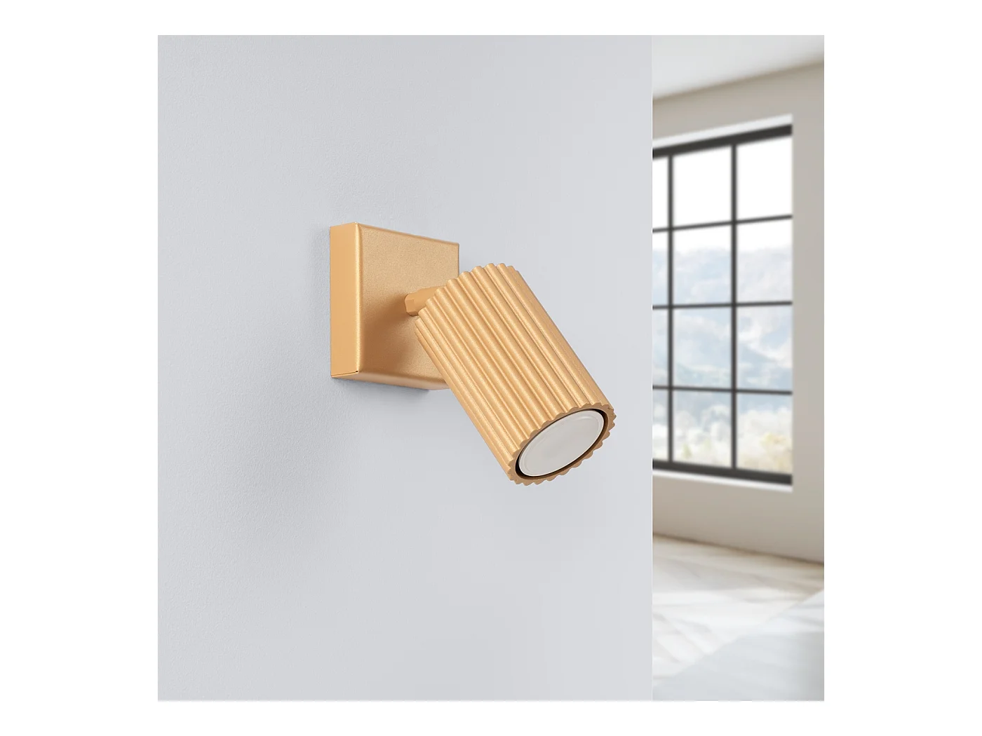 Applique Gloow minimaliste en aluminium - 1 sources lumineuses 3000K - L.8 x H.8 cm - doré