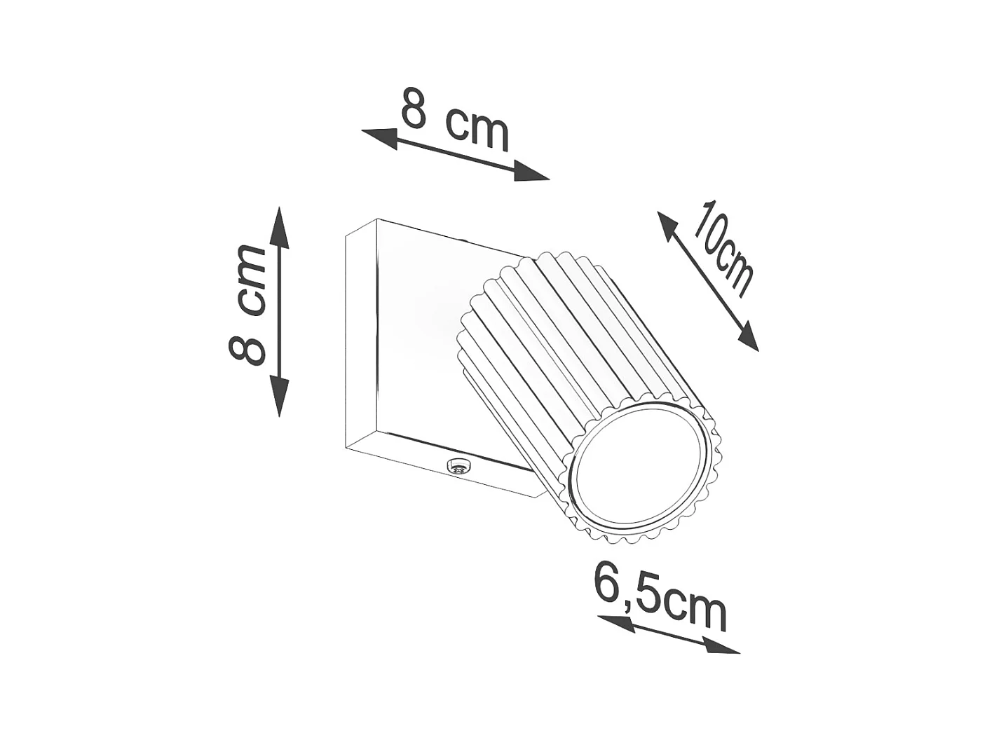 Applique Gloow minimaliste en aluminium - 1 sources lumineuses 3000K - L.8 x H.8 cm - doré