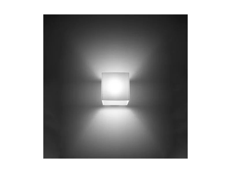 Wandlampen Zinalo modern van  - 1 lichtbronnen 3000K - L.10 x H.10 cm - wit