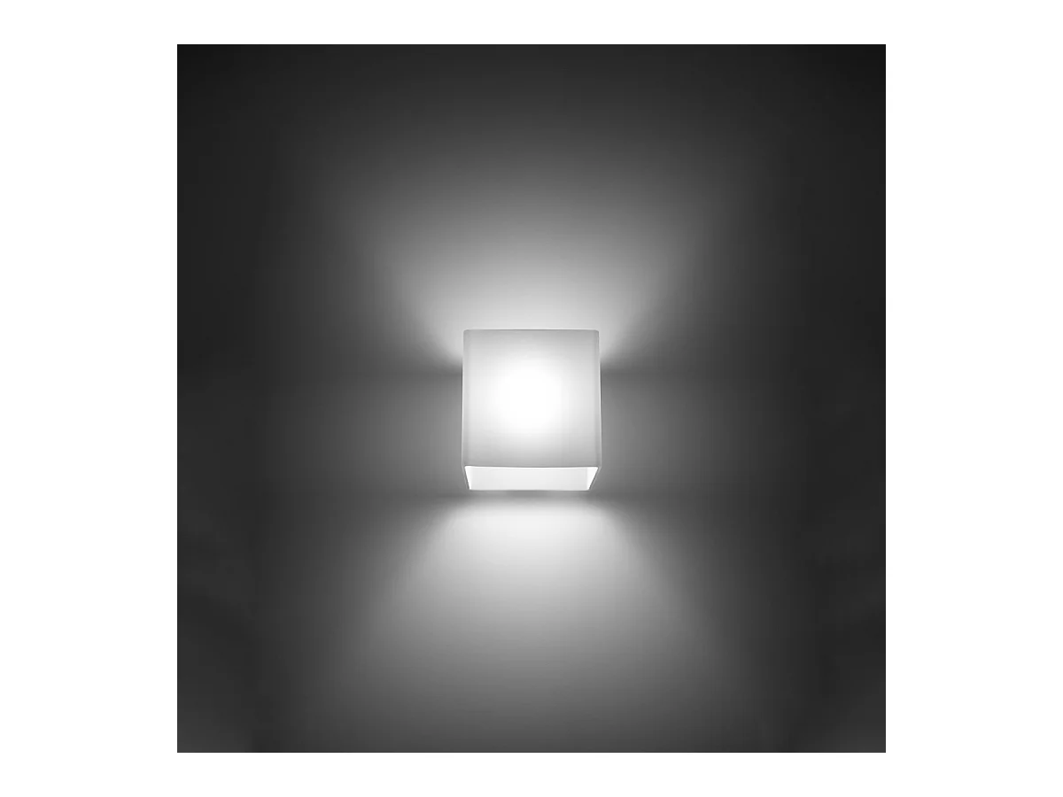 Wandlampen Zinalo modern van  - 1 lichtbronnen 3000K - L.10 x H.10 cm - wit