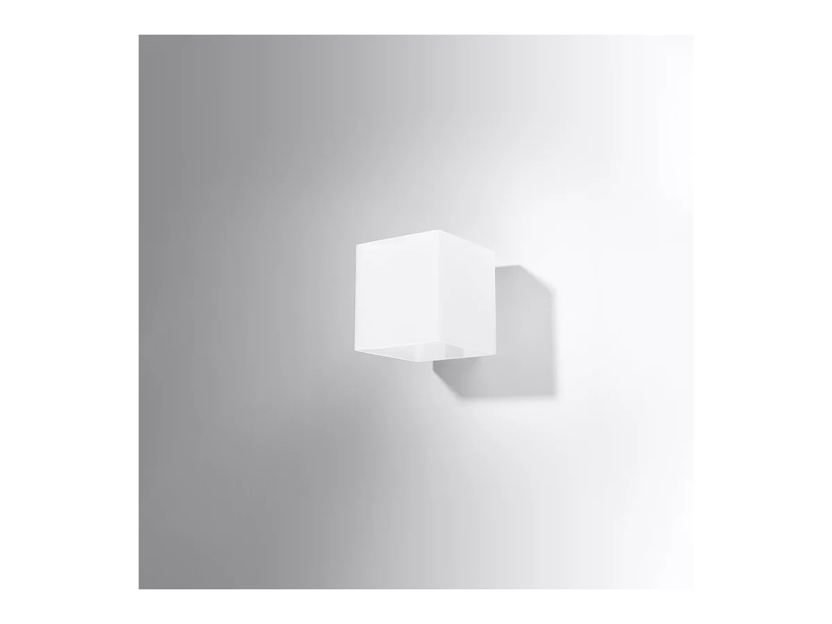 Wandlampen Zinalo modern van  - 1 lichtbronnen 3000K - L.10 x H.10 cm - wit