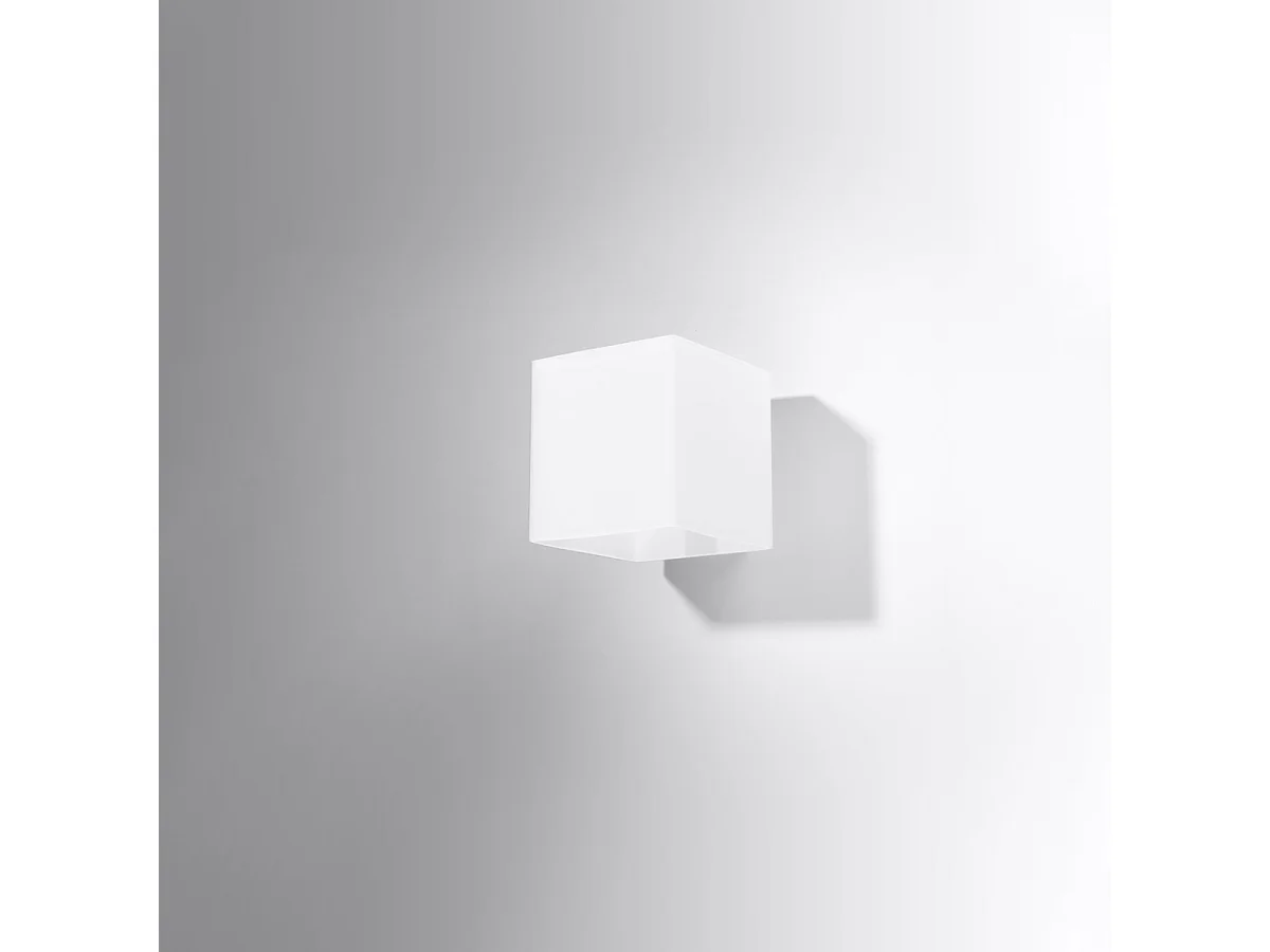 Appliques Zinalo moderne en verre - 1 sources lumineuses 3000K - L.10 x H.10 cm - blanc