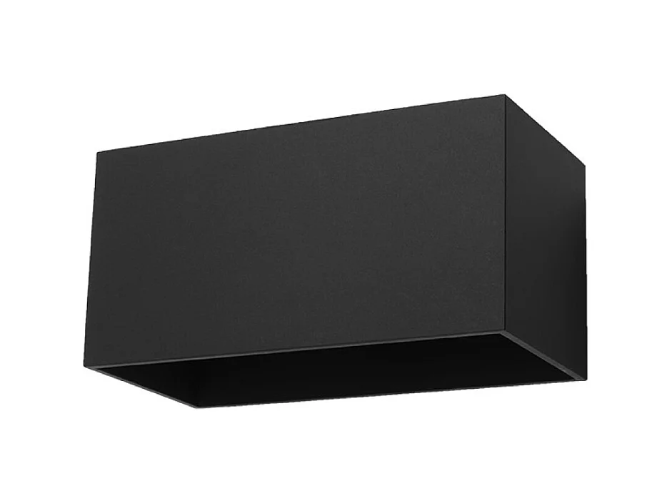 Wandlampen Quadx maxi modern aus  Aluminium - 2 lichtquellen 3000K - L.20 x H. cm - Schwarz