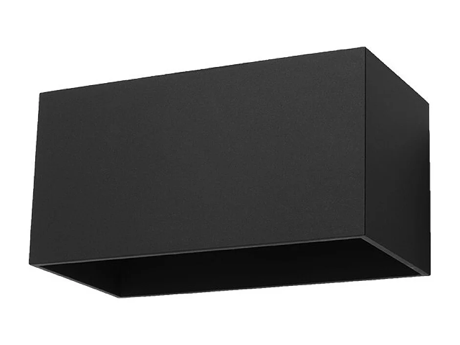 Appliques Quadx maxi moderne en aluminium - 2 sources lumineuses 3000K - L.20 x H.10 cm - noir