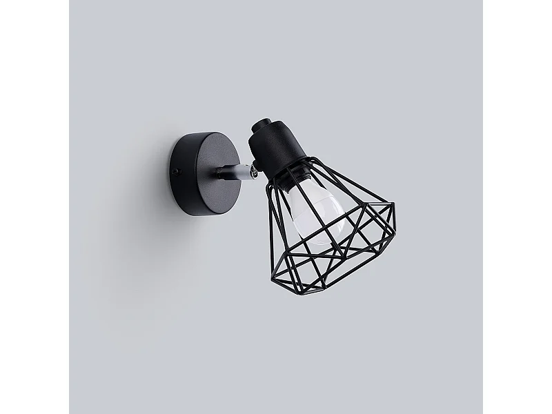 Wandlampen Lunova modern van  - 1 lichtbronnen 4000K - L.18 x H.18 cm - zwart