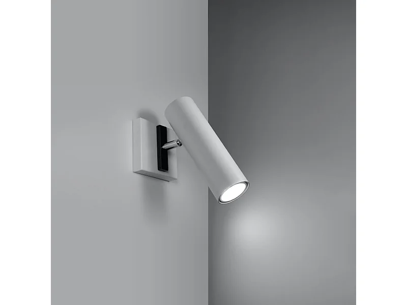 Appliques Invicta moderne en acier - 1 sources lumineuses 3000K - L.8 x H.20 cm - blanc