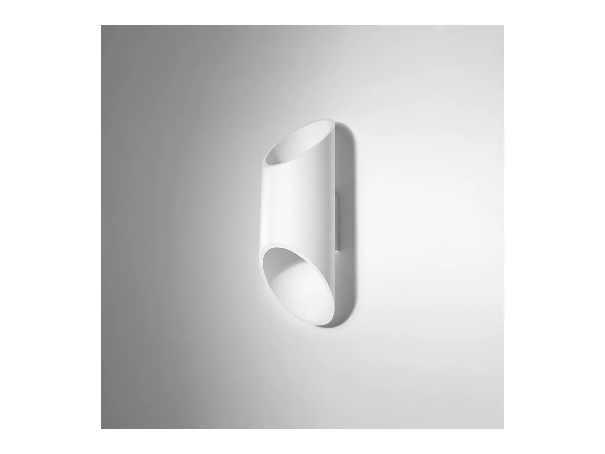 Lampade da parete Zitiex moderno di alluminio - 1 sorgenti luminose 3000K - L.10 x A.30 cm - bianco