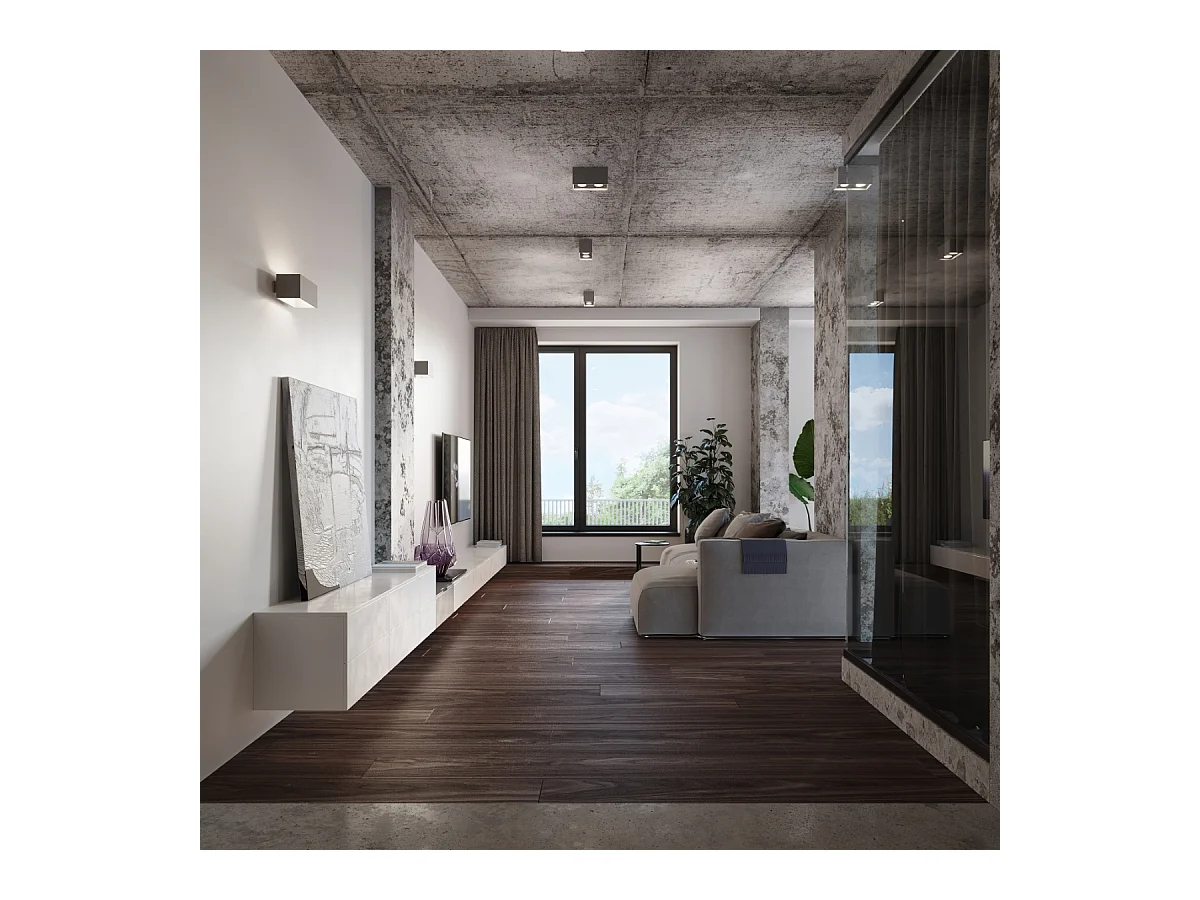 Wandlampen Quadx maxi modern van  - 2 lichtbronnen 4000K - L.20 x H.10 cm - zwart