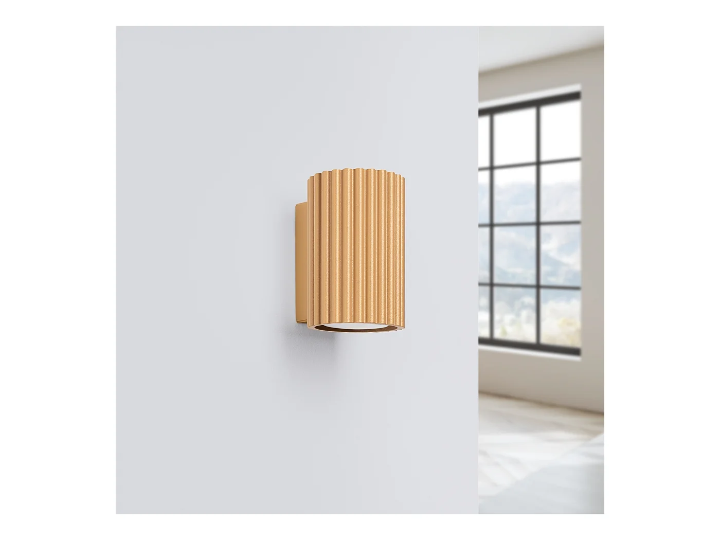 Wandleuchte Gloow minimalistisch aus  Aluminium - 1 lichtquellen 3000K - L.6,5 x H. cm - golden