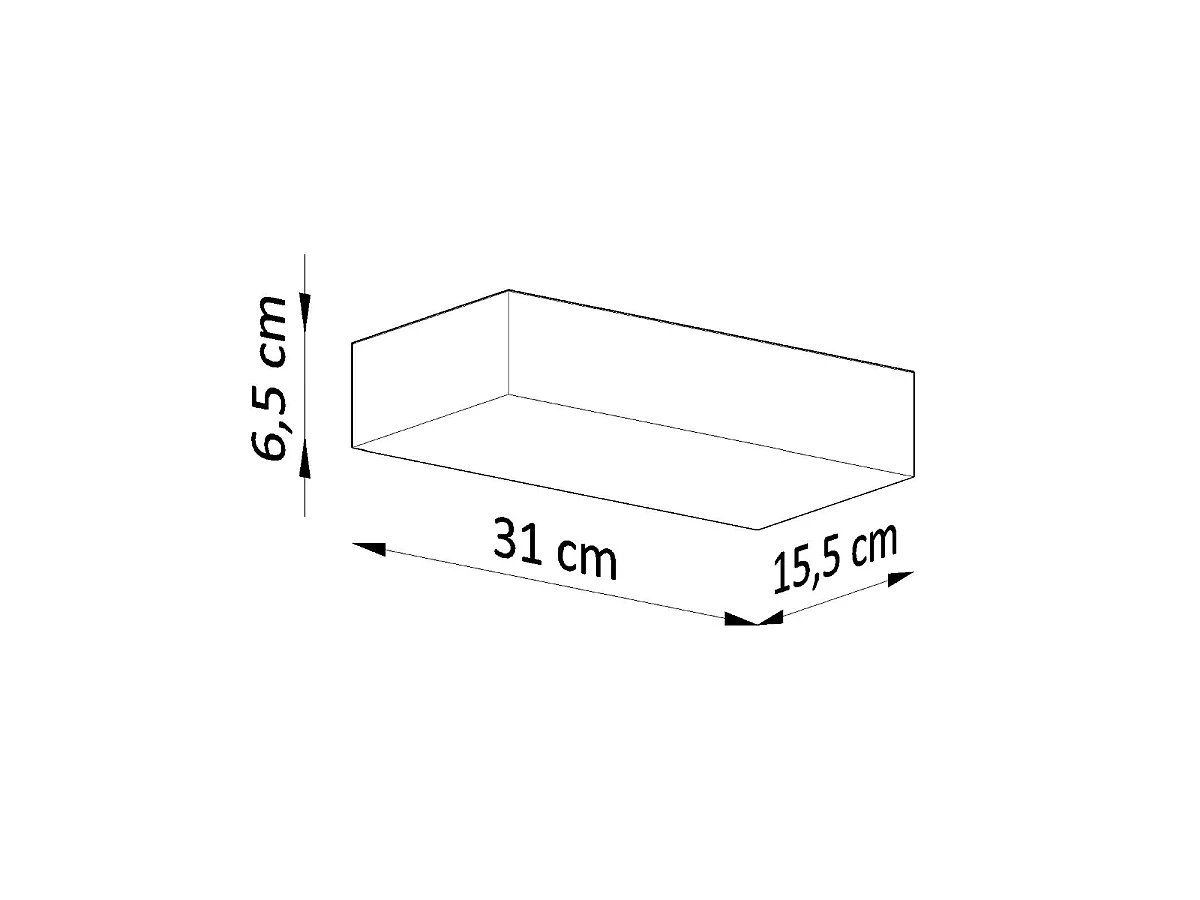 Wandlampen Flain modern van  - 2 lichtbronnen 3000K - L.31 x H.6,5 cm - wit
