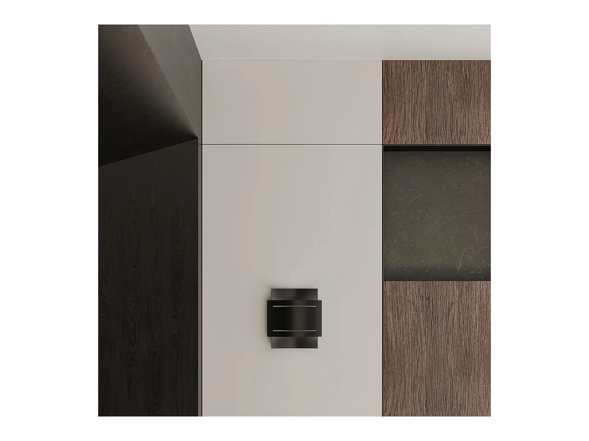 Appliques Ignisra moderne en acier - 1 sources lumineuses 4000K - L.21 x H.23 cm - noir