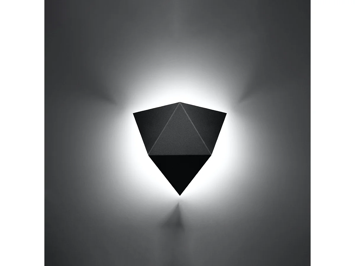 Appliques Solara moderne en acier - 2 sources lumineuses 3000K - L.27 x H.25 cm - noir