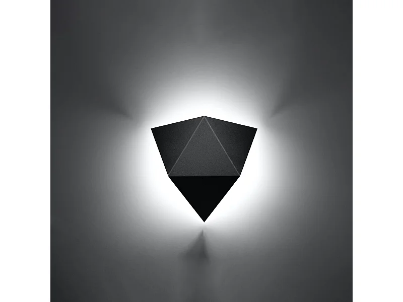 Appliques Solara moderne en acier - 2 sources lumineuses 3000K - L.27 x H.25 cm - noir