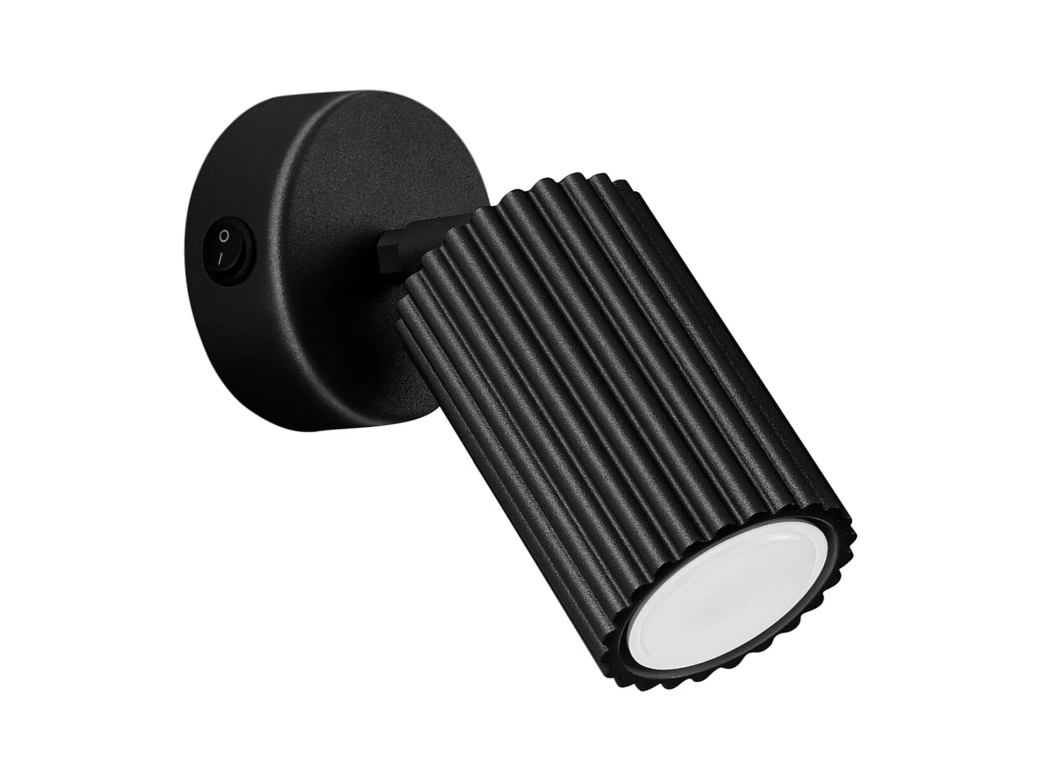 Applique Gloow minimaliste en aluminium - 1 sources lumineuses 3000K - L.8 x H.16 cm - noir