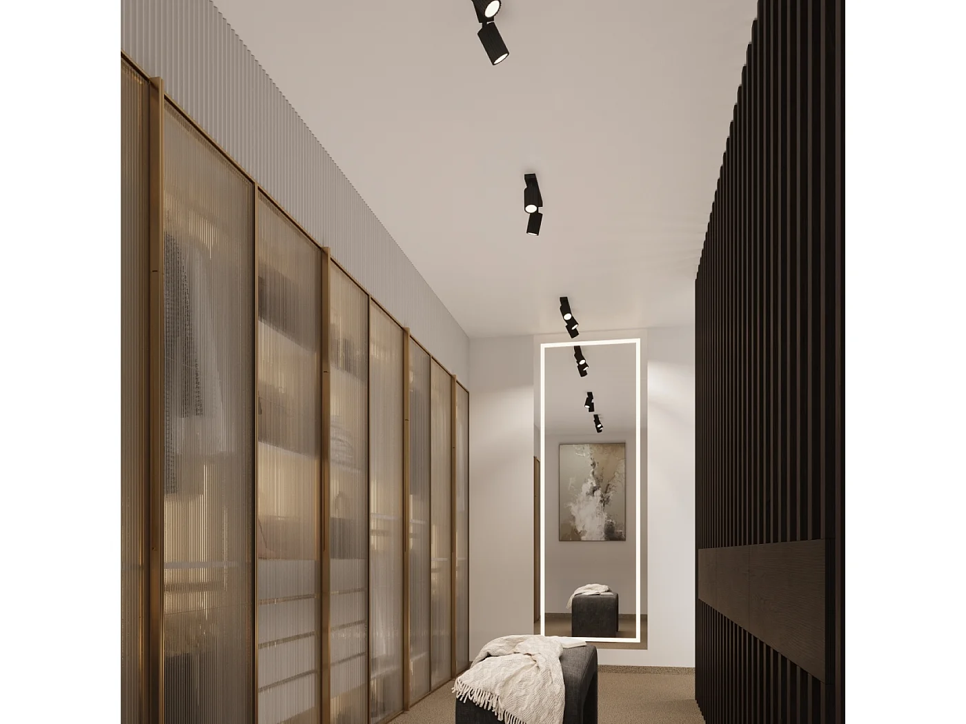 Lámpara de pared Gloow minimalista de aluminio - 1 fuentes luminosas 3000K - L.8 x A.16 cm - negro