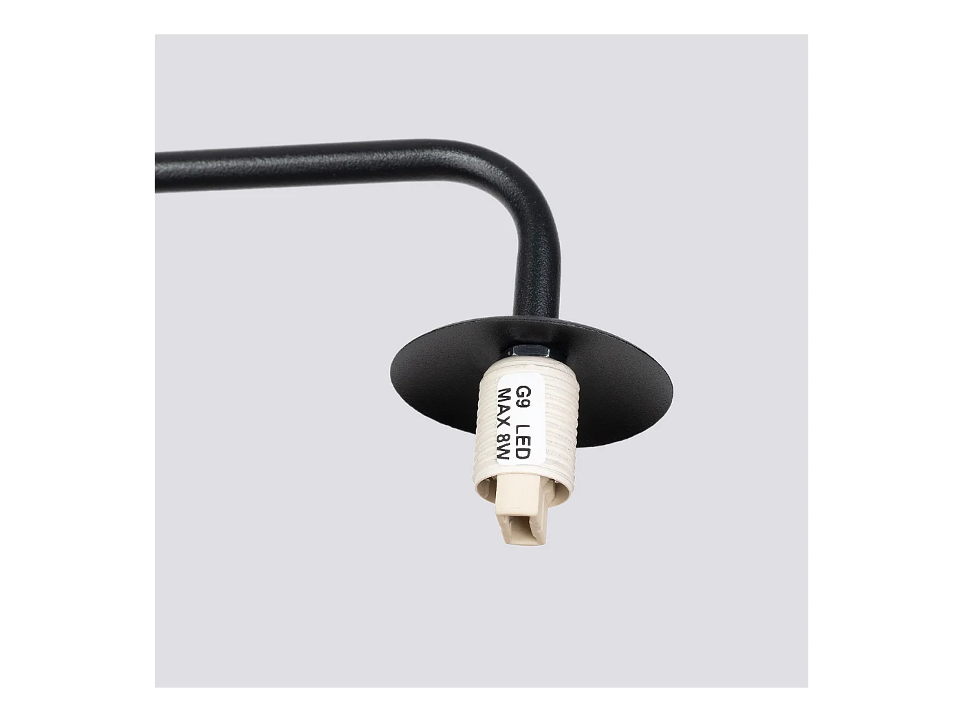 Applique Bealy minimaliste en acier/verre - 1 sources lumineuses 4000K - L.10 x H.21 cm - noir/blanc