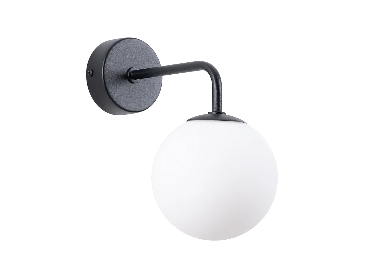 Luminária de parede Bealy minimalista, aço/vidro - 1 fontes de luz 4000K - L.10 x H.21 cm - preto/branco