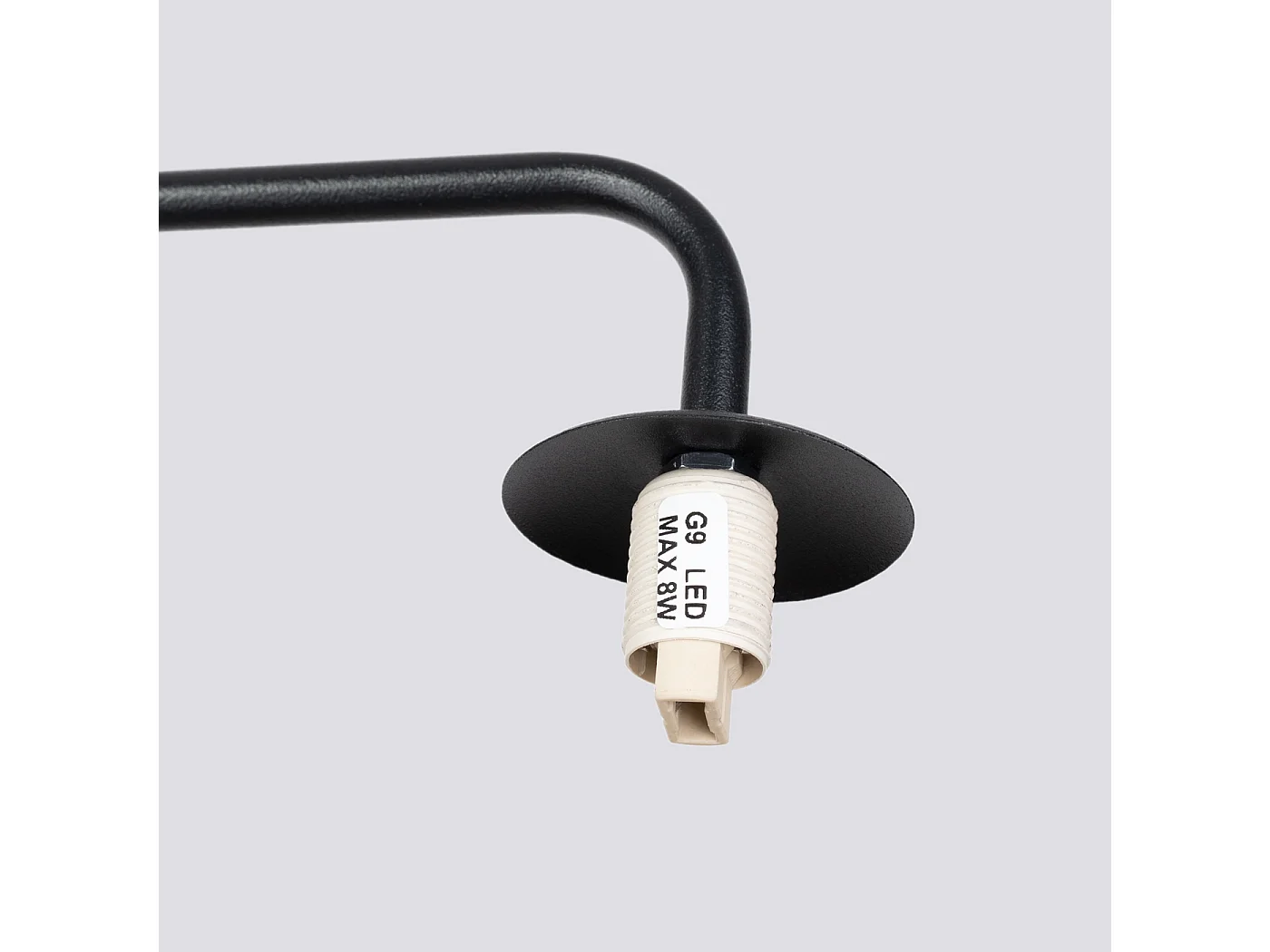 Luminária de parede Bealy minimalista, aço/vidro - 1 fontes de luz 4000K - L.10 x H.21 cm - preto/branco